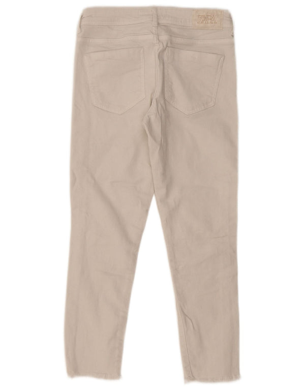 ZARA Womens Cropped Jeans EU 36 XS W26 L24 White