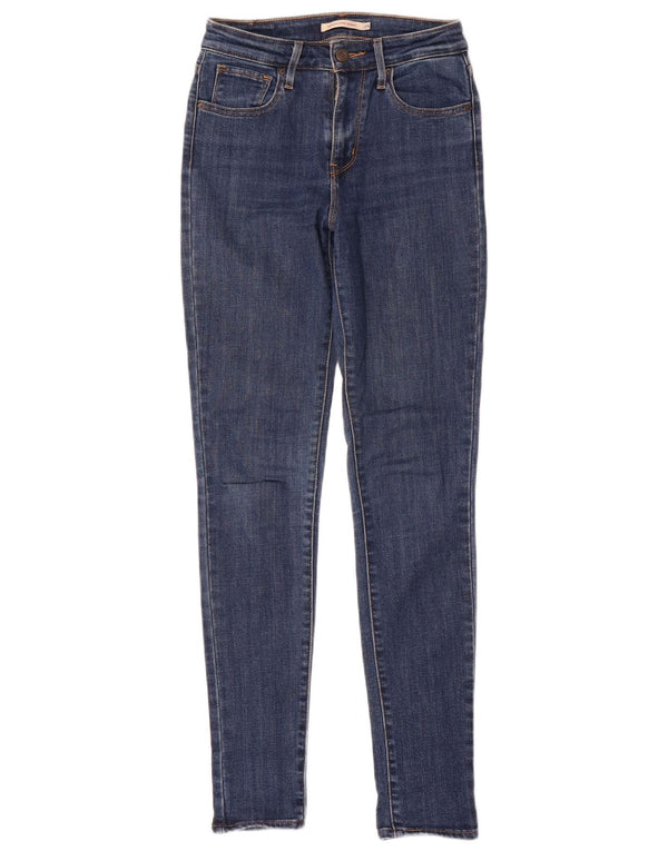 Levi's Dame 721 Skinny Jeans med høj talje W25 L31 Blå Bomuld