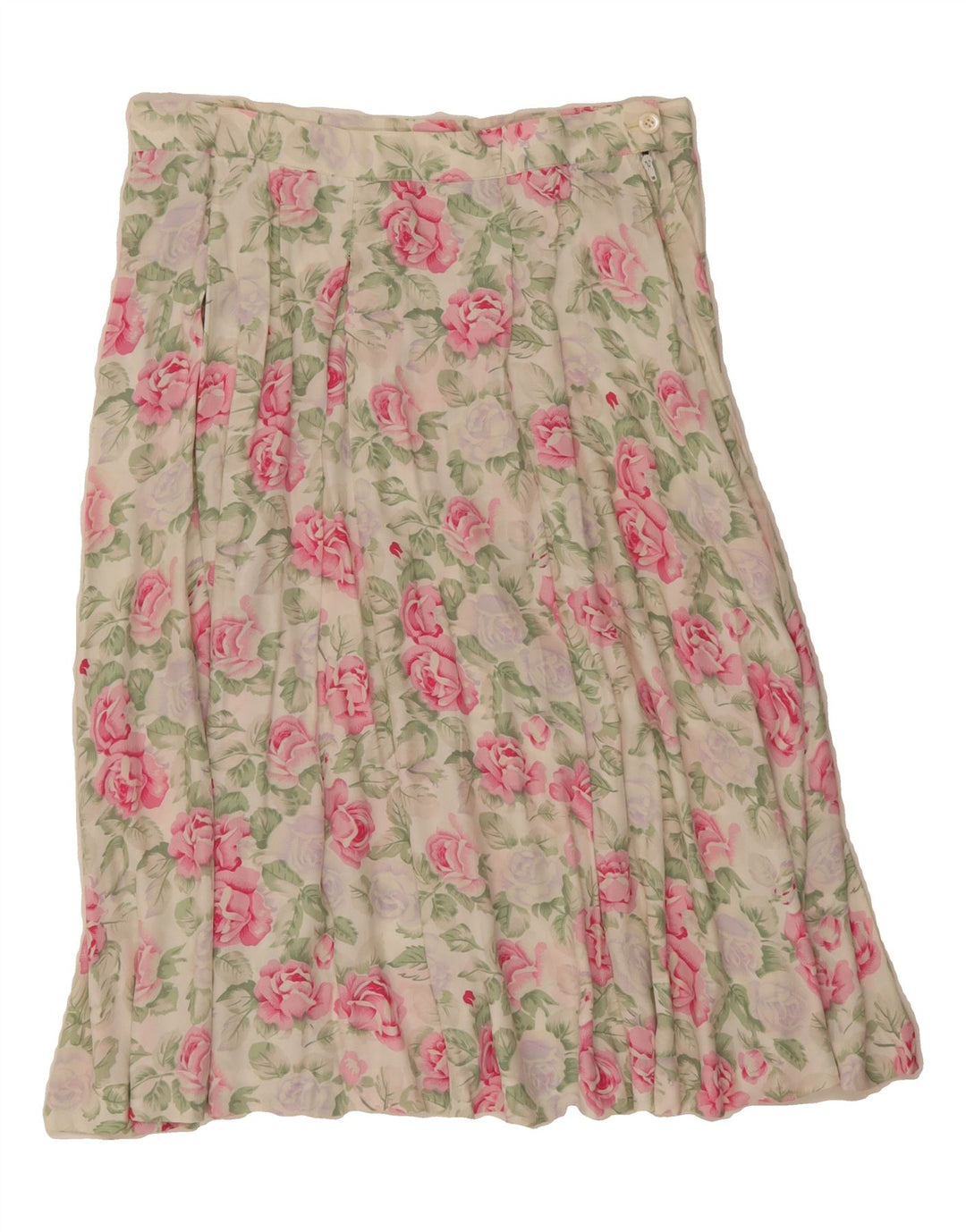 VINTAGE Womens Pleated Skirt W32 Large  Multicoloured Floral Vintage Vintage and Second-Hand Vintage from Messina Hembry 