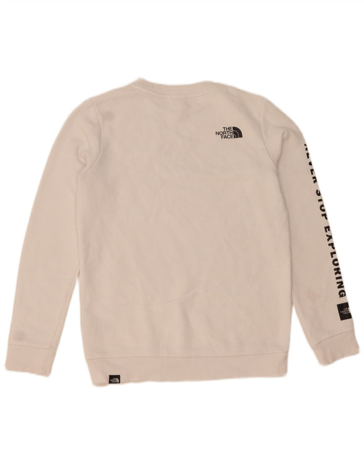 The North Face Kvinders Grafisk Oversized Sweatshirt Jumper UK 6 XS Hvid