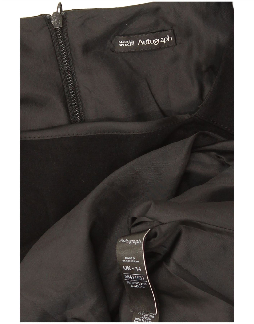 Marks & Spencer Womens Autograph Ærmeløs Skede Kjole UK 14 Medium Black