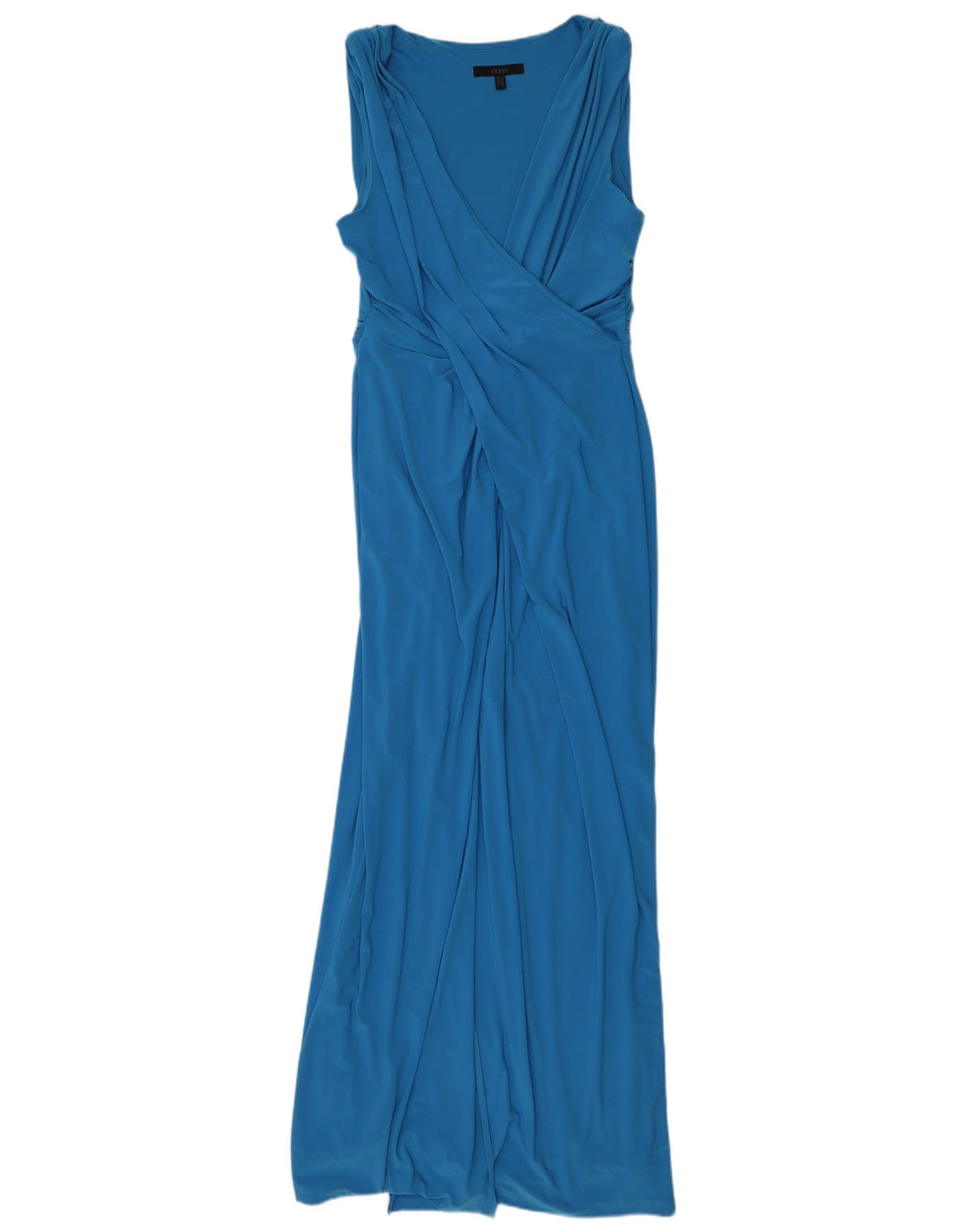 Coast Dame ærmeløs Maxikjole UK 16 Large Blue Polyester