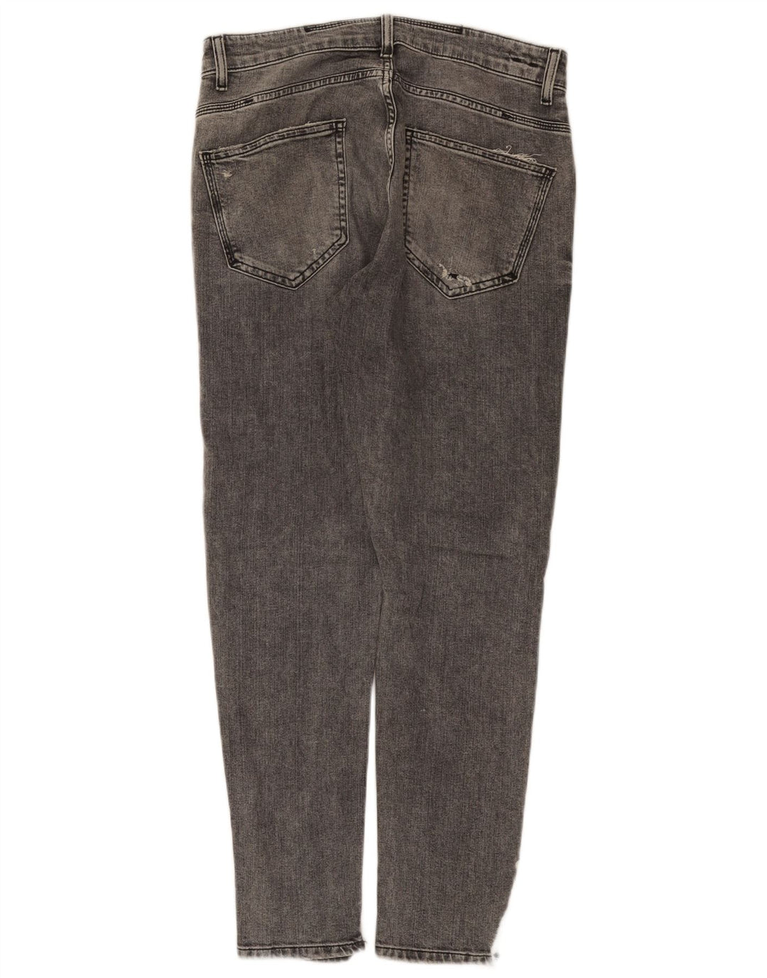 Zara Herre Distressed Slim Jeans EU 42 Large W32 L29 Grå