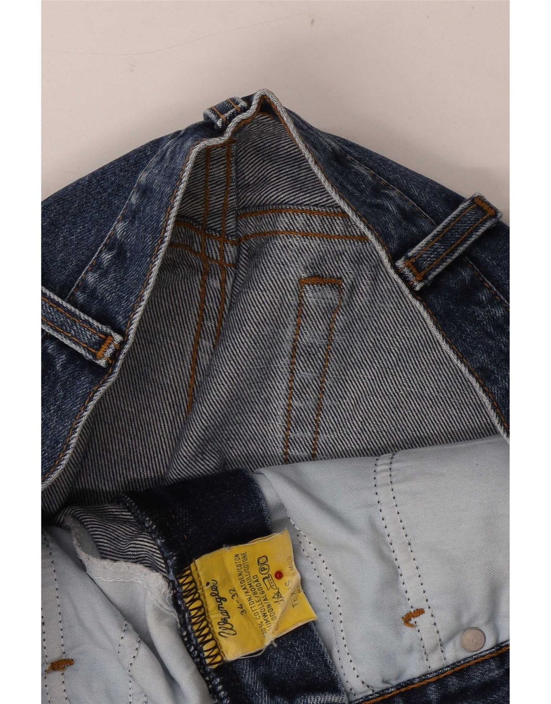 Wrangler Herre Texas Straight Jeans W34 L29 Blå Bomuld