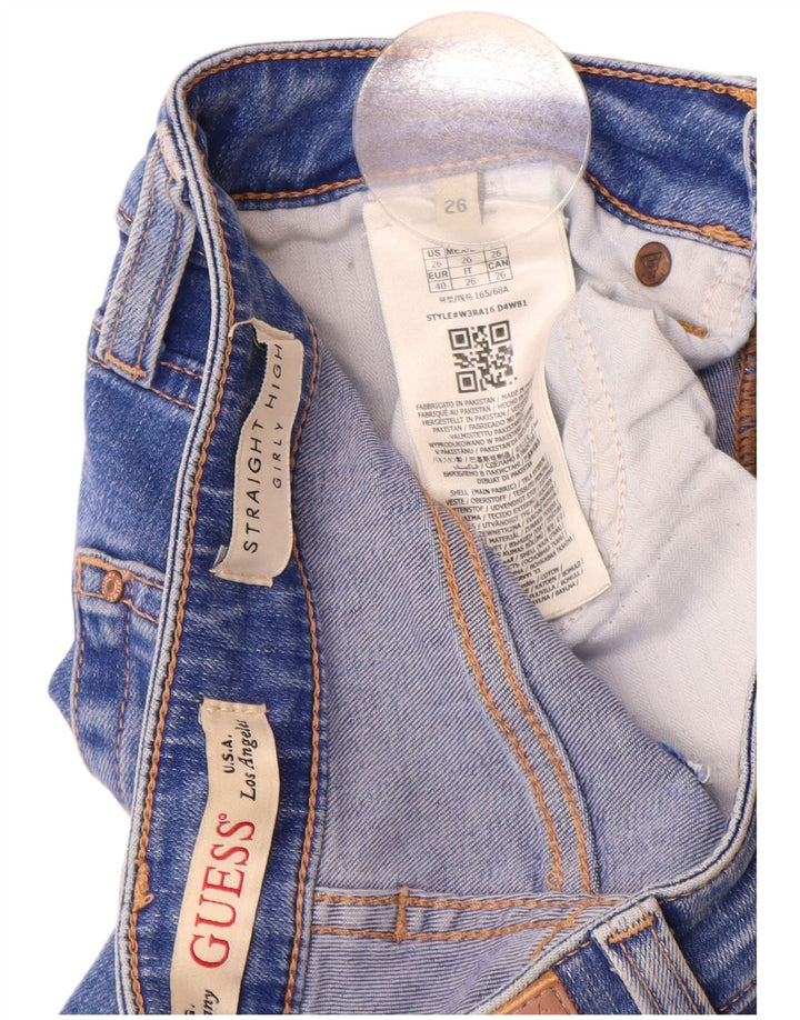 Guess lige damejeans W26 L28 blå bomuld