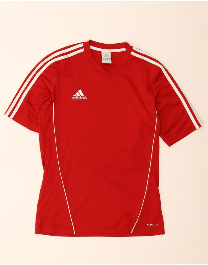 Adidas Herre Climalite T-Shirt Top Lille Rød Polyester