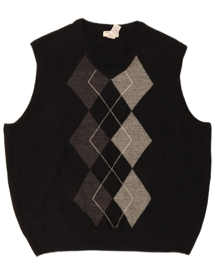 Dockers Herrevest Tank Top 2XL Sort Argyle/Diamond Akryl