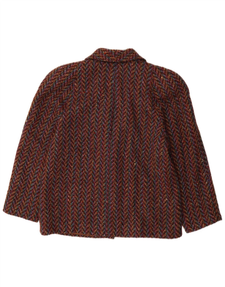 Vintage dameblazerjakke UK 14 Medium Flerfarvet sildeben