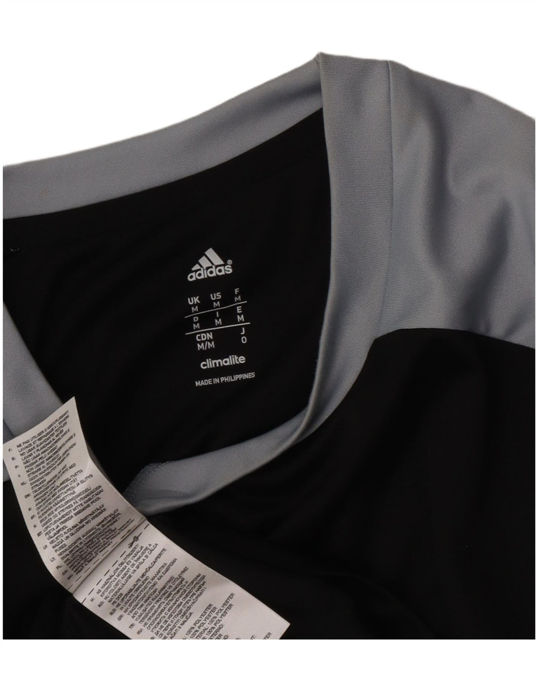 Adidas Herre Climalite Grafisk T-Shirt Top Medium Sort Colourblock