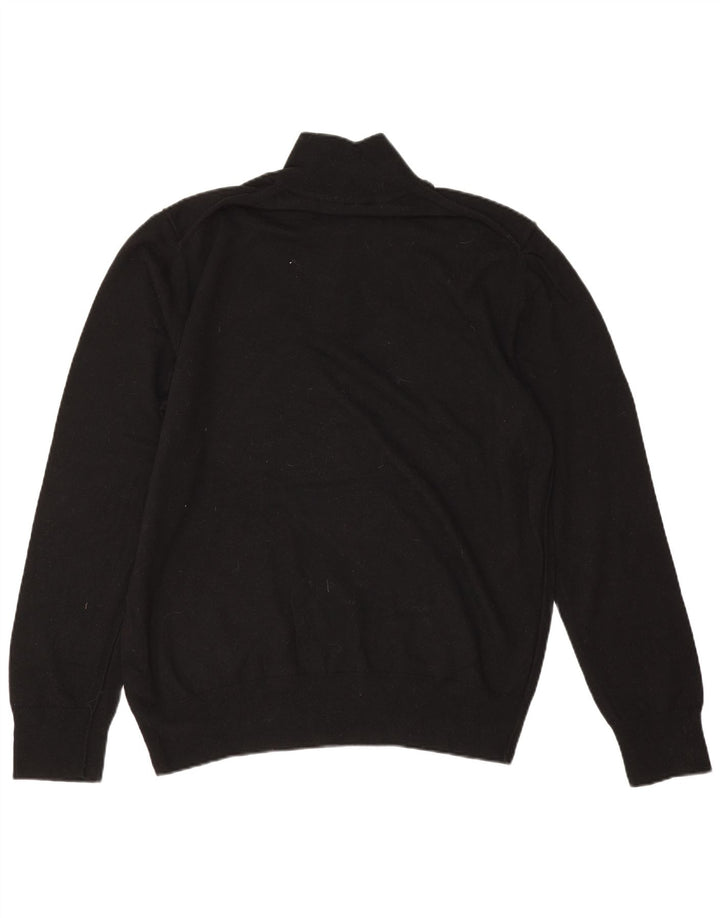 All Saints Herre Zip Neck Jumper Sweater 2XL Sort Uld