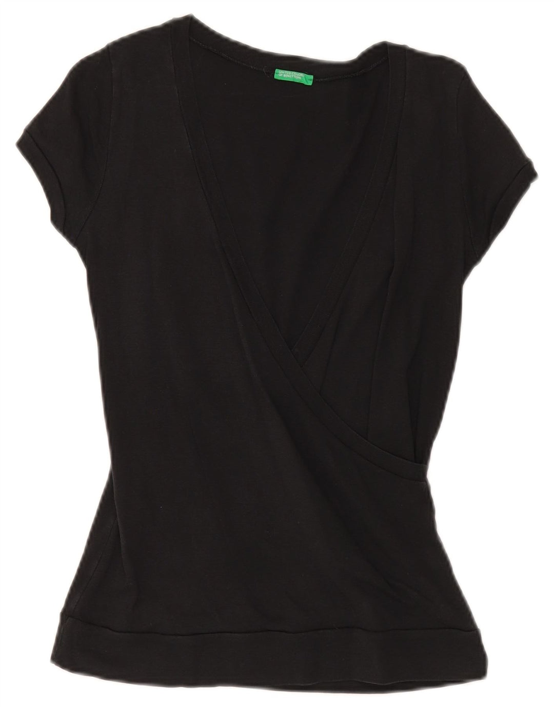 Benetton Damebluse Top UK 10 Lille Sort