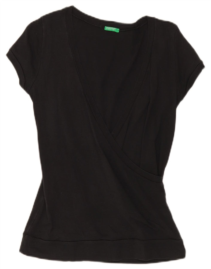 Benetton Damebluse Top UK 10 Lille Sort