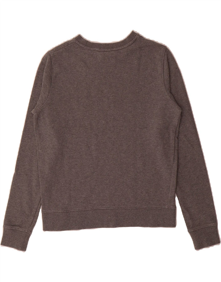 CALVIN KLEIN Womens Graphic Sweatshirt Jumper UK 10 Small Grey Cotton Vintage Calvin Klein and Second-Hand Calvin Klein from Messina Hembry 