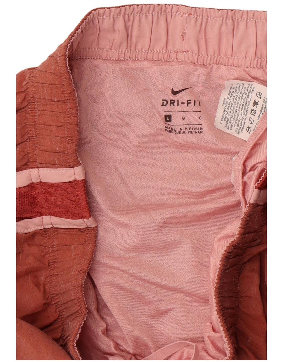 Nike Dame Dri Fit sportsshorts UK 14 Large Brown Flecked Polyester