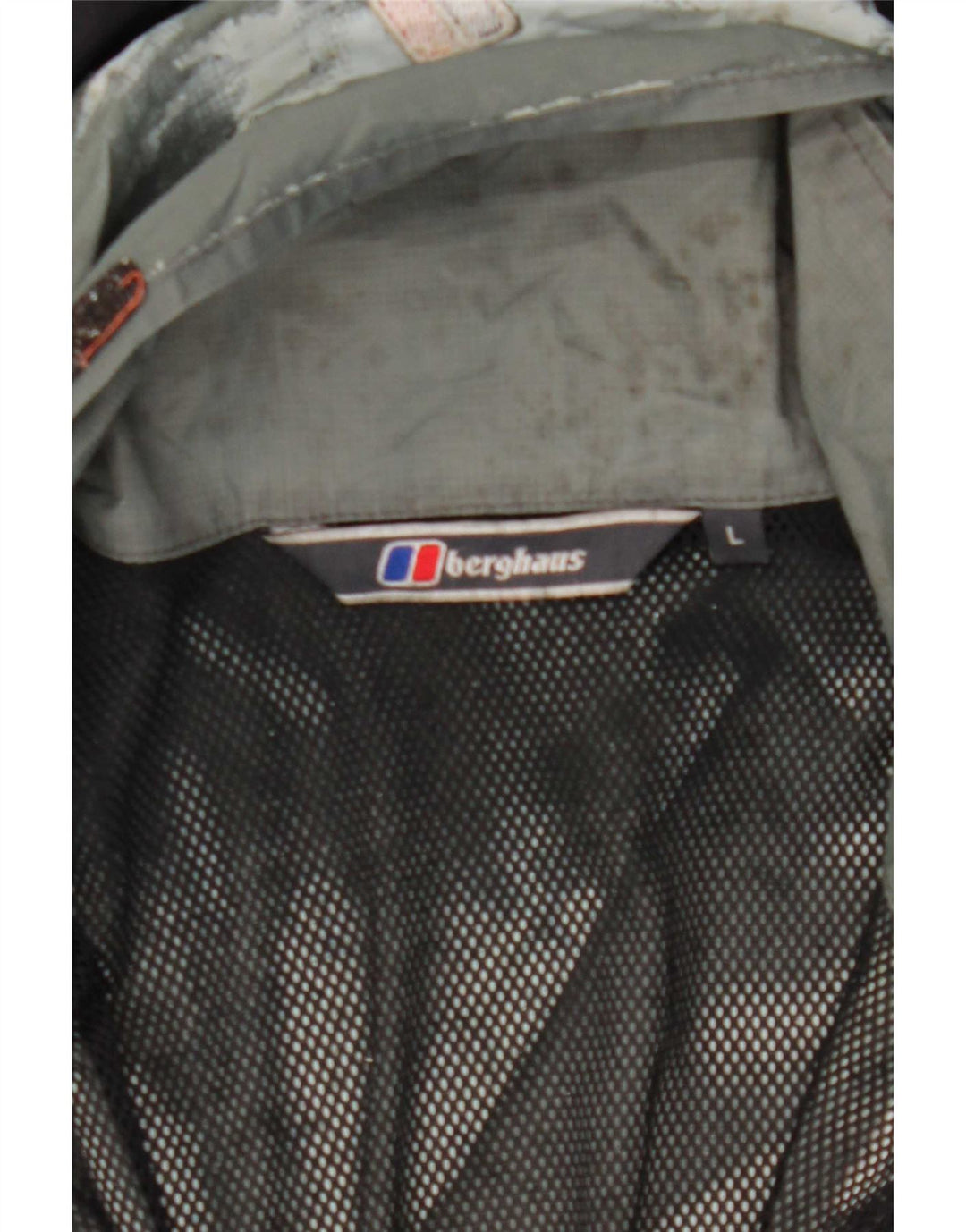 Berghaus Regnjakke med hætte til mænd UK 40 Stor grå nylon