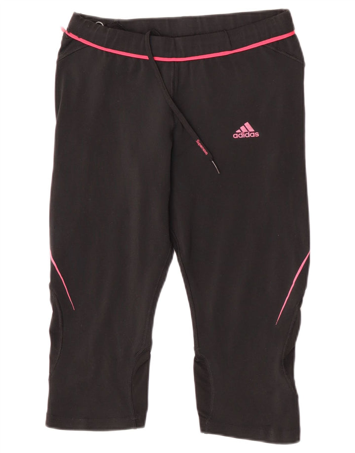 Adidas Dame Climacool Capri Leggings UK 12 Medium Sort Polyester