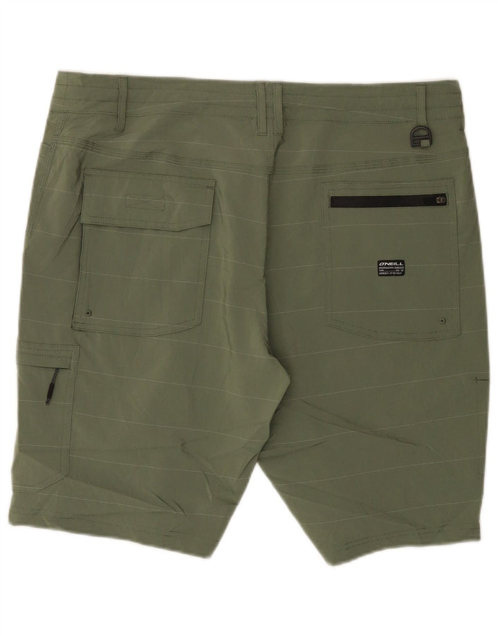 O'Neill Herre Cargo Shorts W36 Large Khaki stribet polyester