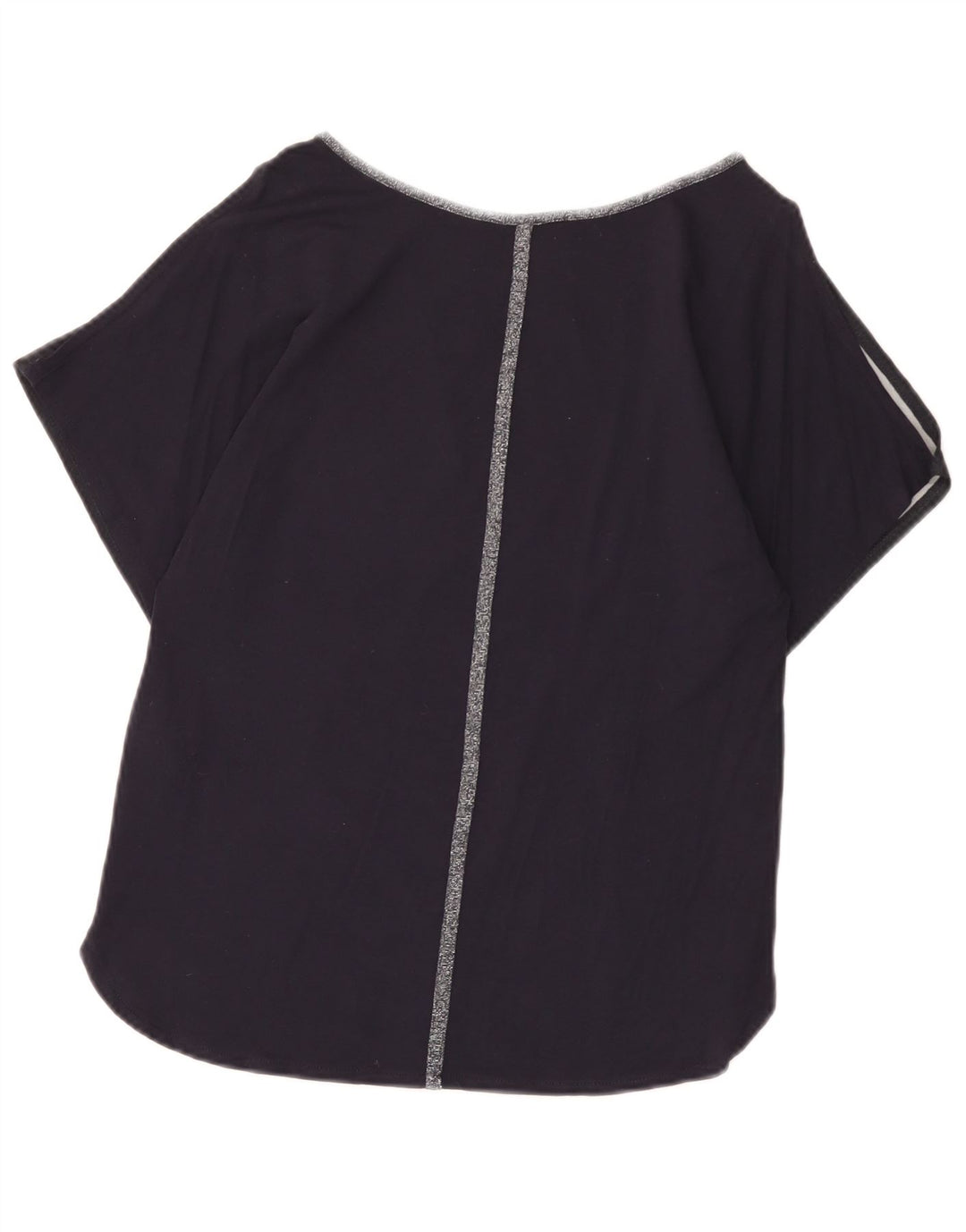 Oasis Dame Bluse Top UK 10 Small Navy Blue Floral Polyester
