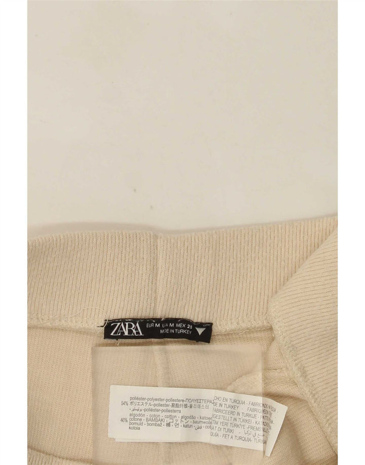 Zara Træningsdragtsbukser til kvinder UK 12 Medium Beige Polyester
