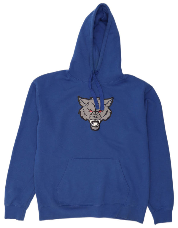 Russell Athletic Mens Graphic Hoodie Jumper XL Blue Cotton