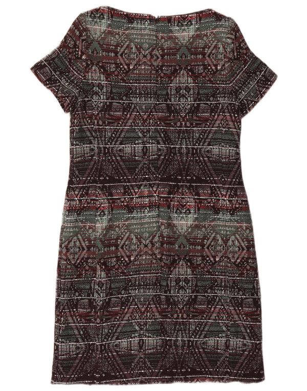 Monsoon Womens Shift Dress UK 10 Small Multicolored Geometric