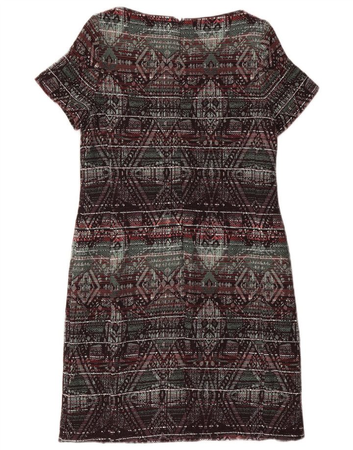 Monsoon Womens Shift Dress UK 10 Small Multicolored Geometric