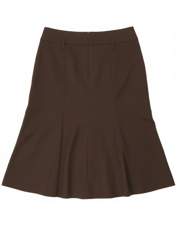 Guzella Dame grafisk A-line nederdel UK 14 Large W32 Brown Floral Polyester