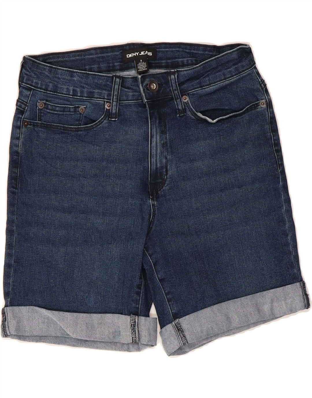 DKNY Womens Denim Shorts US 4 Small W30  Navy Blue Cotton Vintage Dkny and Second-Hand Dkny from Messina Hembry 