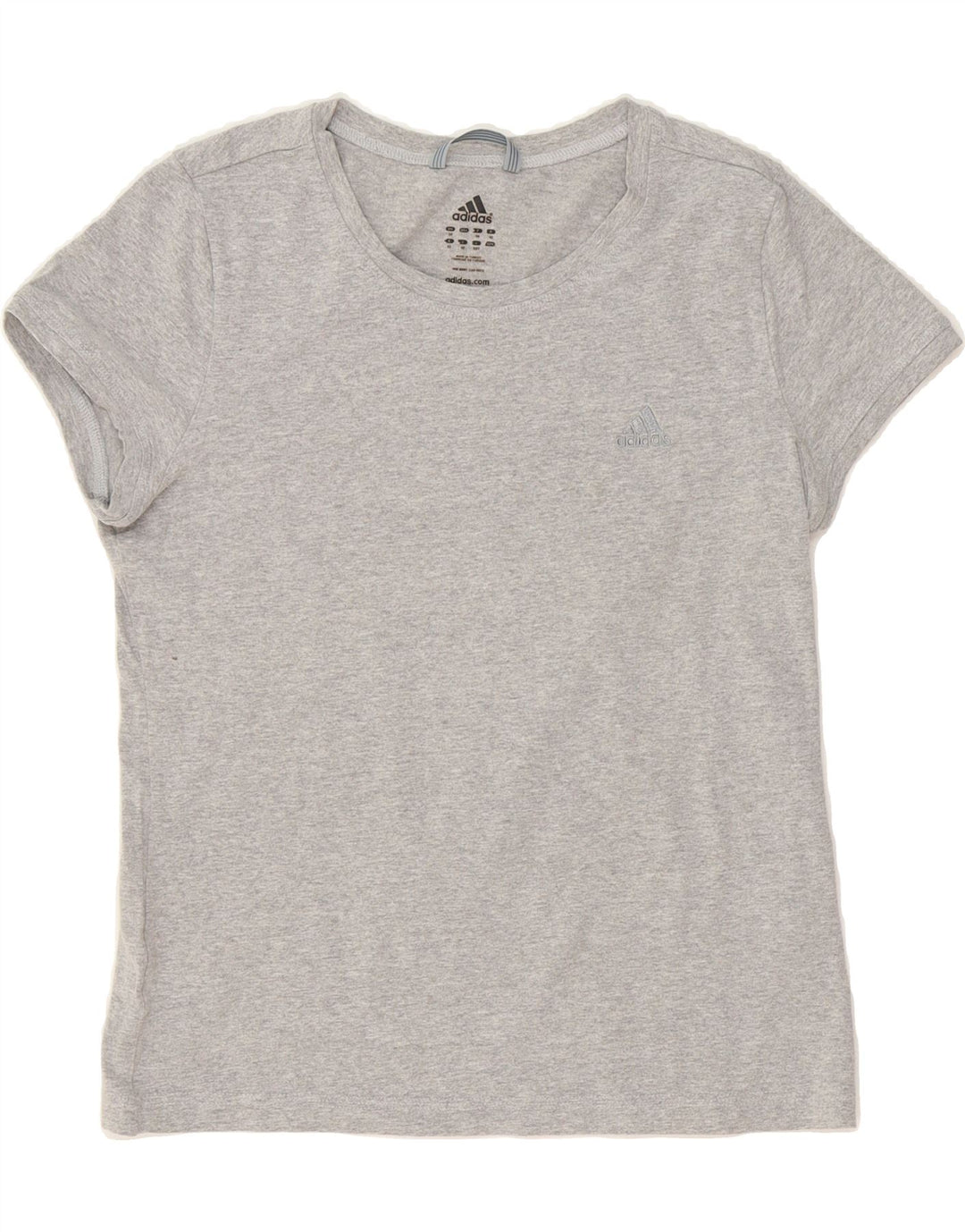 ADIDAS Womens T-Shirt Top UK 16 Large Grey Cotton Vintage Adidas and Second-Hand Adidas from Messina Hembry 