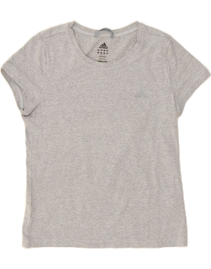 ADIDAS Womens T-Shirt Top UK 16 Large Grey Cotton Vintage Adidas and Second-Hand Adidas from Messina Hembry 