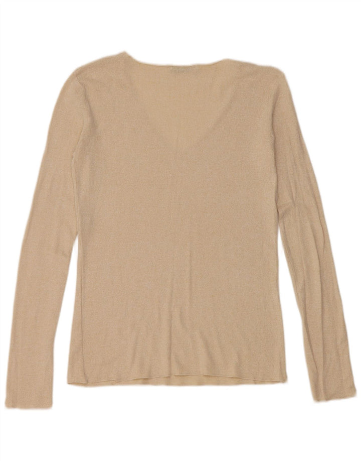 Zara Dame Top Langærmet UK 10 Small Beige