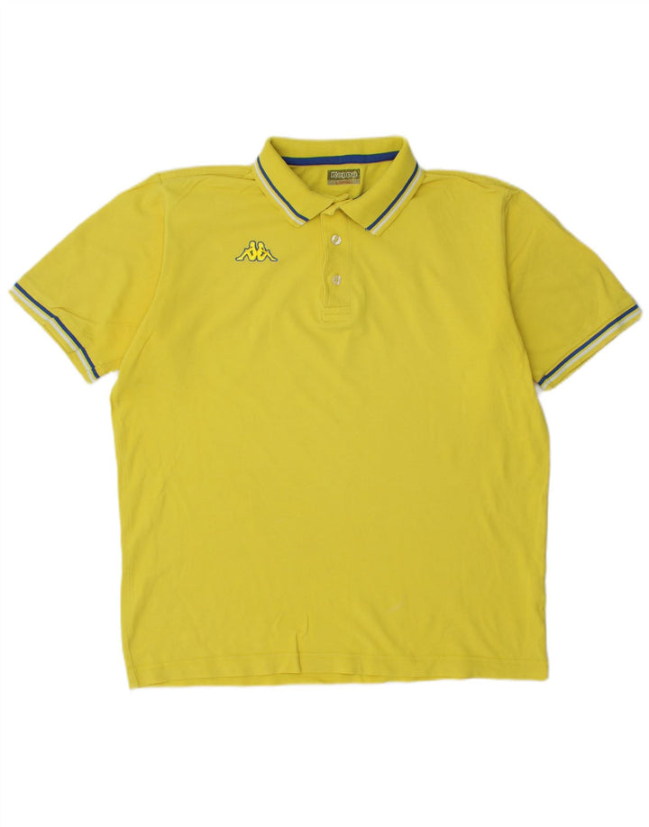 Kappa herre poloshirt stor gul bomuld