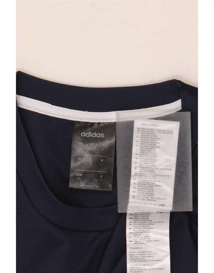 Adidas Herre Climalite T-shirt Top Lille marineblå polyester