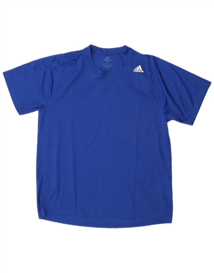 Adidas Herre Aeroready T-Shirt Top XL Blå Polyester