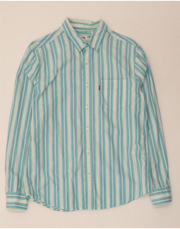 Levi's Standard skjorte til mænd mellemblå stribet bomuld