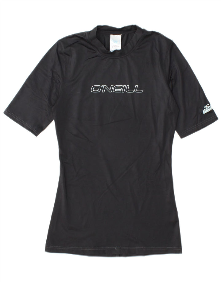 O'NEILL Womens Graphic T-Shirt Top EU 38 Medium Black Polyamide