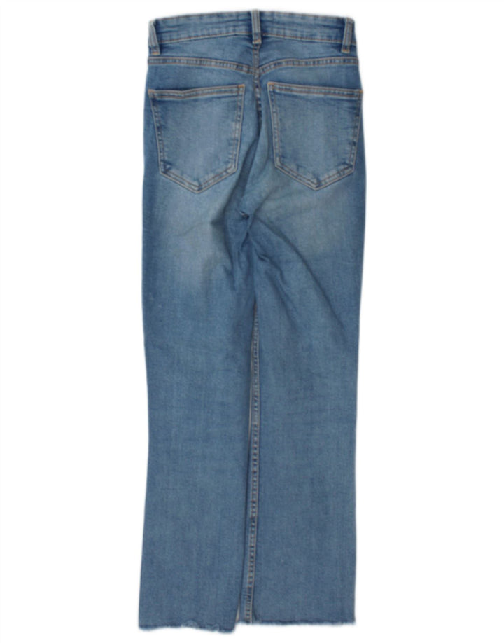 Zara Dame Bootcut Jeans EU 34 2XS W24 L26 Blå Bomuld