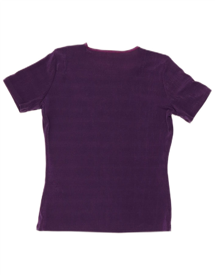ST. BERNARD T-shirt top til kvinder UK 14 Stor lilla polyester