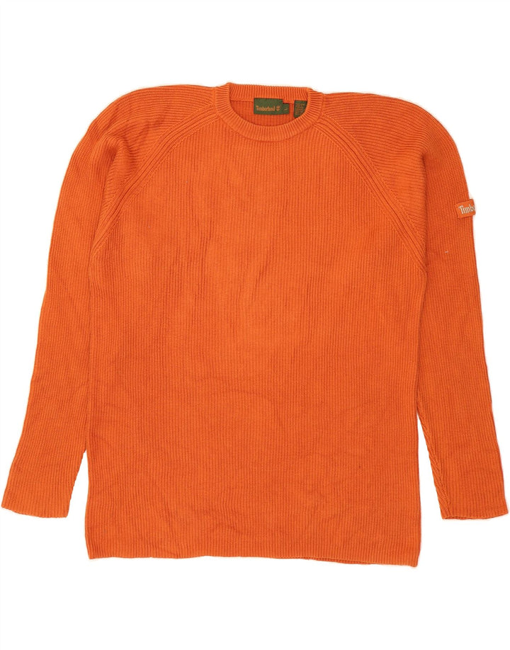 TIMBERLAND Mens Crew Neck Jumper Sweater Large Orange Cotton Vintage Timberland and Second-Hand Timberland from Messina Hembry 