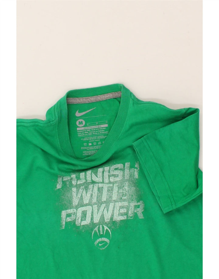 NIKE Boys Graphic T-Shirt Top 10-11 Years Medium Green Cotton Vintage Nike and Second-Hand Nike from Messina Hembry 