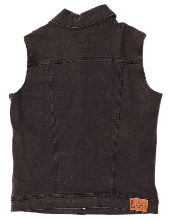 Lee Herre Denim Gilet UK 36 Lille Grå Bomuld