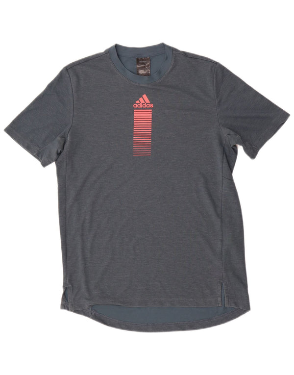 Adidas Grafisk T-shirt top til mænd, lille marineblå polyester