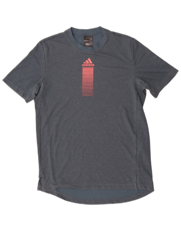 Adidas Grafisk T-shirt top til mænd, lille marineblå polyester