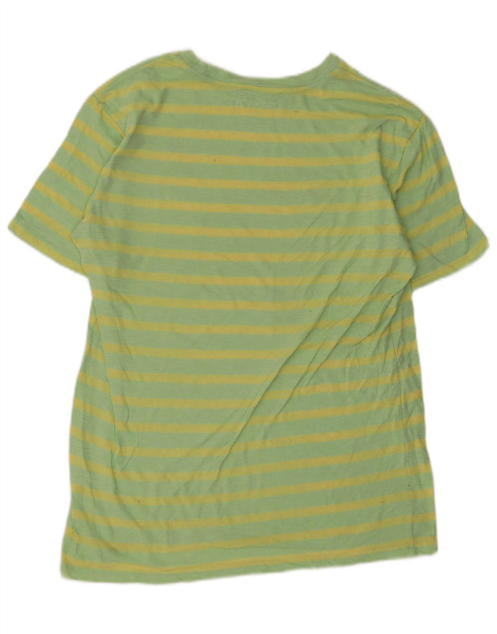Hurley Herre T-Shirt Top Lille Grøn Stribet Bomuld