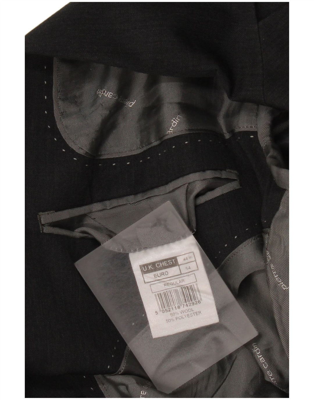 Pierre Cardin Herre 2-knaps blazerjakke IT 54 2XL Grå Uld