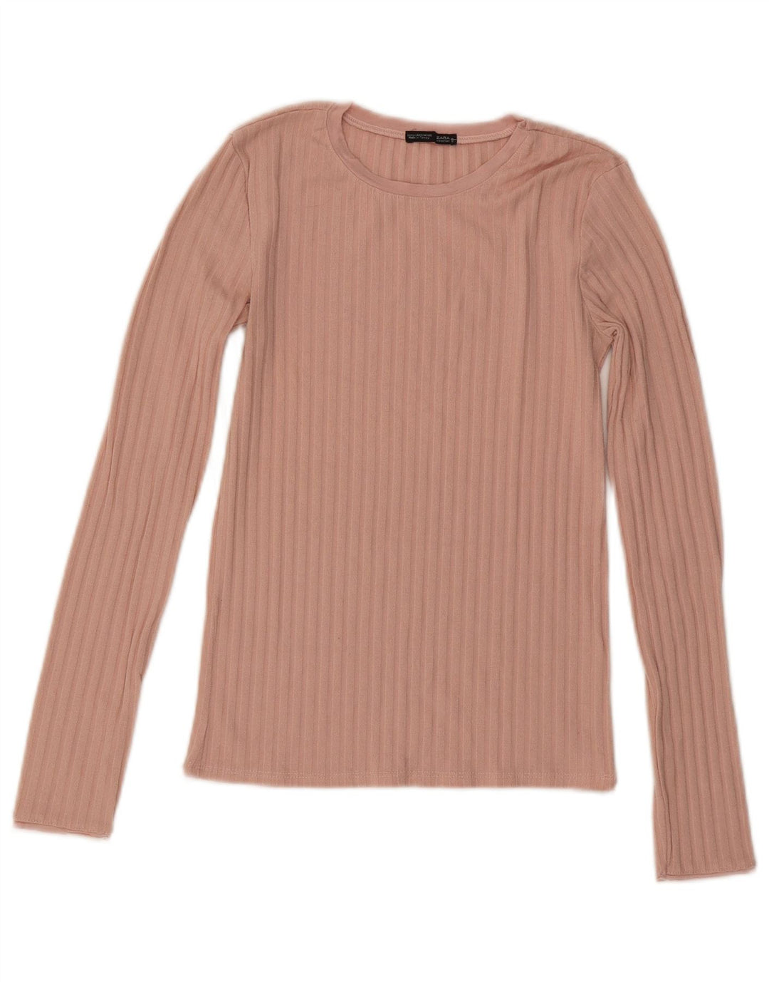 Zara Dame Top Langærmet UK 8 Lille Pink