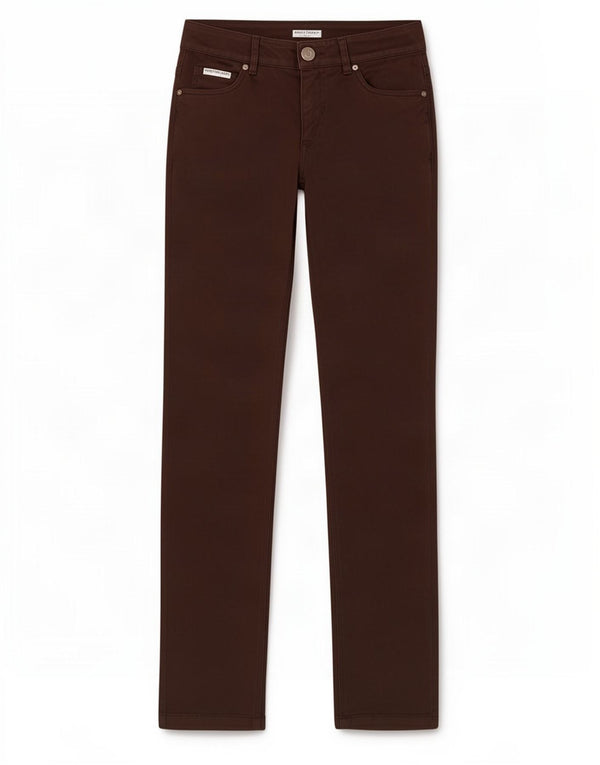 Benetton Dame Lige Casual Bukser IT 38 XS W28 L32 Brun