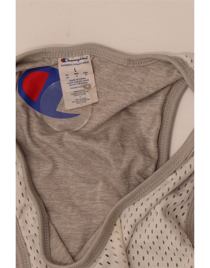 Champion Herre Grafisk Vest Top Stor Hvid Polyester