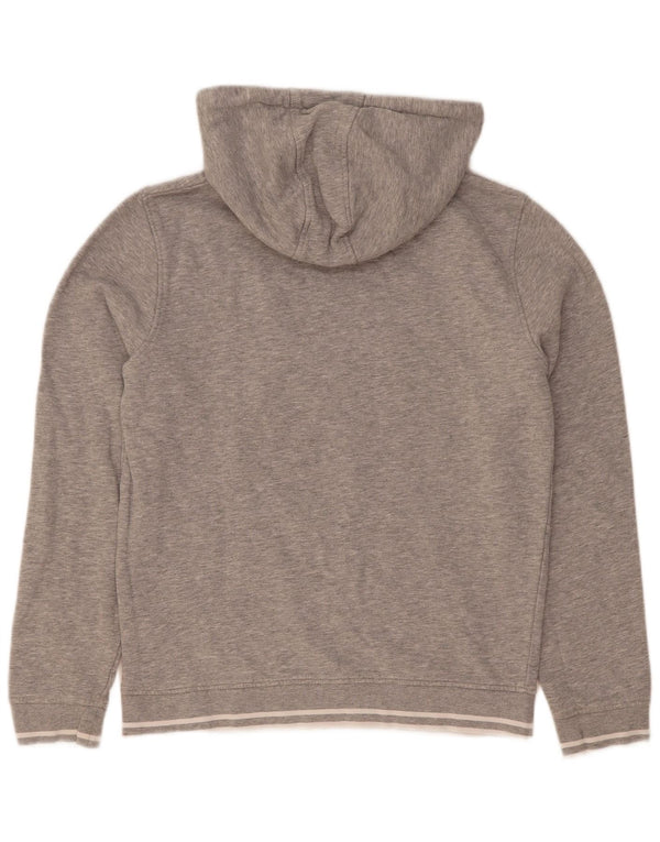 Ellesse Womens Grafisk Oversized Hoodie Jumper UK 10 Small Grey Bomuld