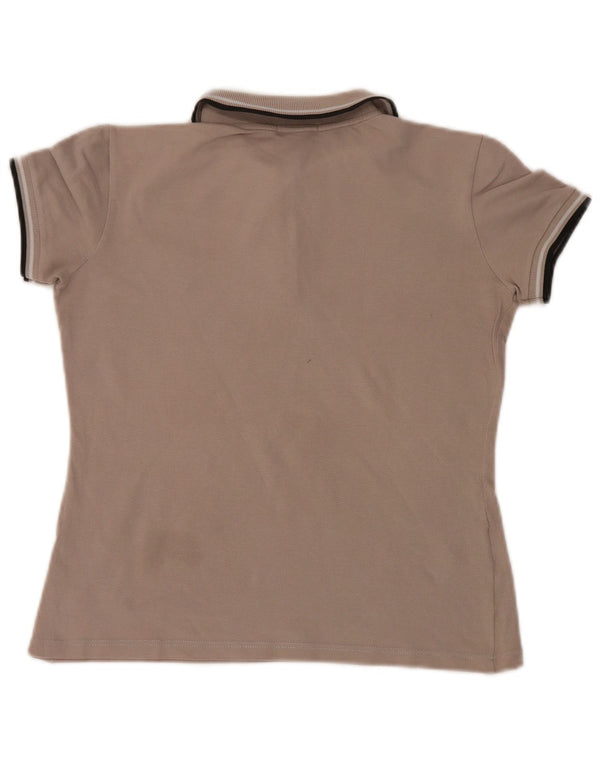 Fred Perry Womens Polo Shirt UK 12 Medium Grey Cotton